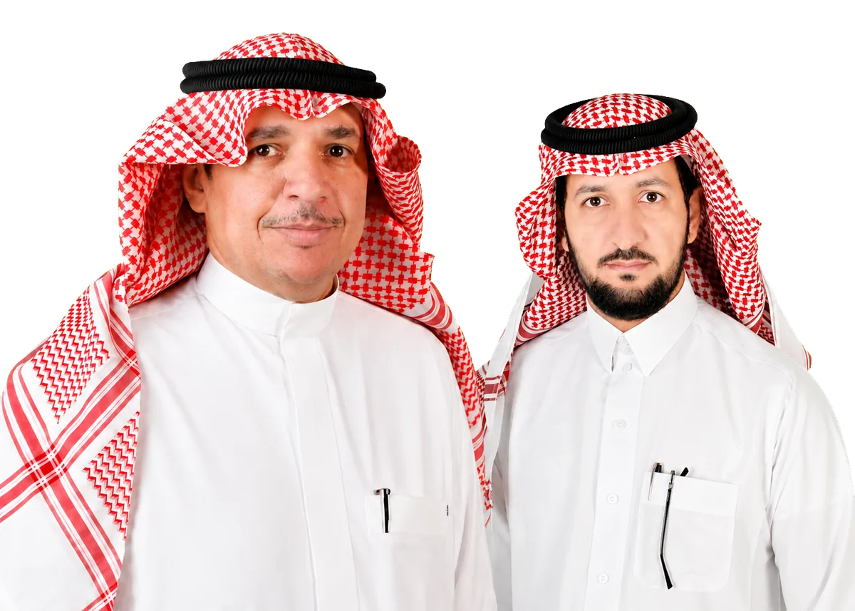 Dr. Saeed Alghamdi, Conference Chair, with Dr. Yahya Alahmari, Head of the Cochlear Implantation Program at the Ministry of Health